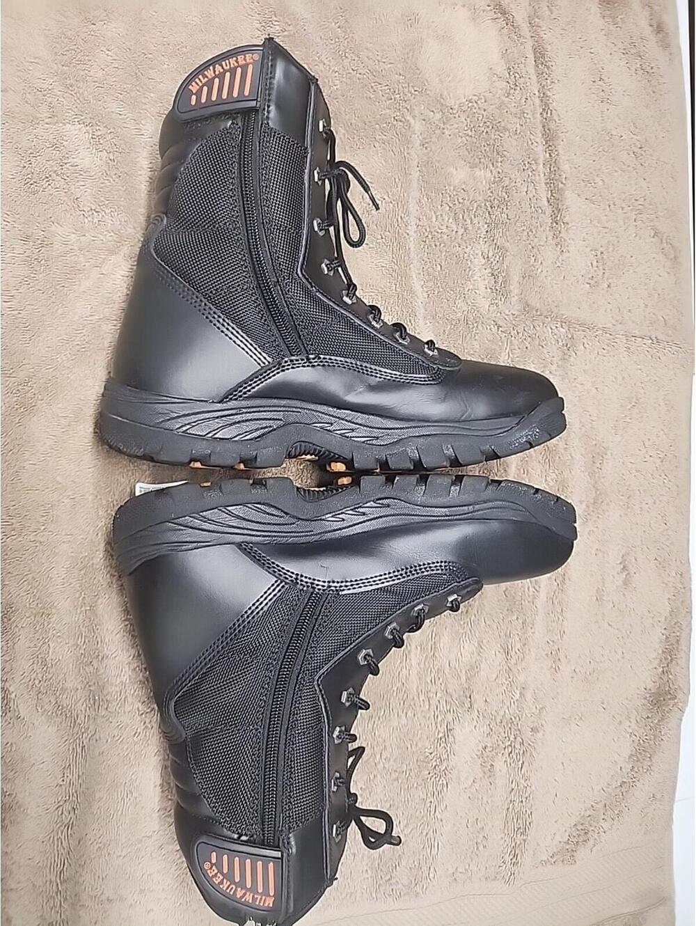 Milwaukee Leather MBM9110 Mens 9in Blk Lace-Up Tactical Military Boot Size 10.5 - Picture 4 of 8